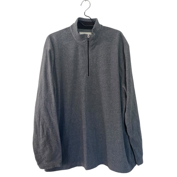 Old Navy Gray Fleece Pullover Sweatshirt Men’s Size XXL Quarter Zip Warm Top - Picture 1 of 8